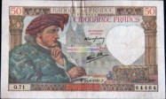50 Francs Jacques Coeur 1941